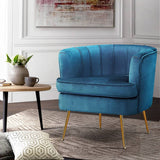 darrahopens Furniture > Living Room Artiss Armchair Lounge Chair Accent Armchairs Sofa Chairs Velvet Navy Blue Couch