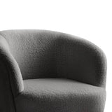 Darrahopens Furniture > Living Room Artiss Armchair Lounge Chair Accent Chairs Arm Armchairs Sherpa Boucle Charcoal