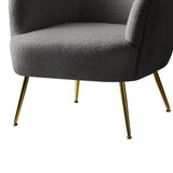 Darrahopens Furniture > Living Room Artiss Armchair Lounge Chair Accent Chairs Arm Armchairs Sherpa Boucle Charcoal