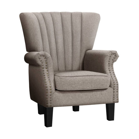 darrahopens Furniture > Living Room Artiss Armchair Lounge Chair Accent Chairs Armchairs Fabric Single Sofa Beige