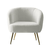 Darrahopens Furniture > Living Room Artiss Armchair Lounge Chair Accent Chairs Armchairs Sherpa Boucle Sofa White
