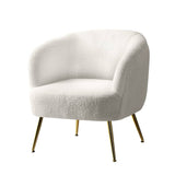 Darrahopens Furniture > Living Room Artiss Armchair Lounge Chair Accent Chairs Armchairs Sherpa Boucle Sofa White