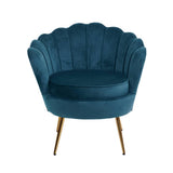 darrahopens Furniture > Living Room Artiss Armchair Lounge Chair Accent Retro Armchairs Lounge Shell Velvet Navy
