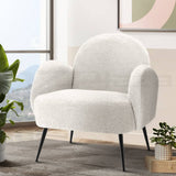 Darrahopens Furniture > Living Room Artiss Armchair Lounge Chair Armchairs Accent Arm Chairs Sherpa Boucle White