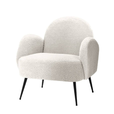 Darrahopens Furniture > Living Room Artiss Armchair Lounge Chair Armchairs Accent Arm Chairs Sherpa Boucle White