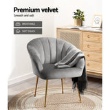 darrahopens Furniture > Living Room Artiss Armchair Lounge Chair Armchairs Accent Chairs Grey Velvet Sofa Couch