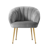 darrahopens Furniture > Living Room Artiss Armchair Lounge Chair Armchairs Accent Chairs Grey Velvet Sofa Couch