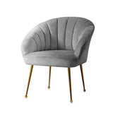 darrahopens Furniture > Living Room Artiss Armchair Lounge Chair Armchairs Accent Chairs Grey Velvet Sofa Couch