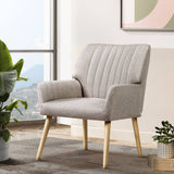 Darrahopens Furniture > Living Room Artiss Armchair Lounge Chair Armchairs Accent Chairs Sofa Couch Fabric Beige