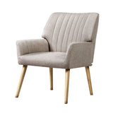 Darrahopens Furniture > Living Room Artiss Armchair Lounge Chair Armchairs Accent Chairs Sofa Couch Fabric Beige