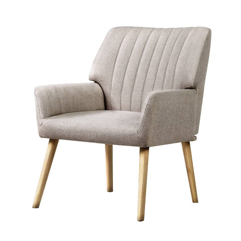 Darrahopens Furniture > Living Room Artiss Armchair Lounge Chair Armchairs Accent Chairs Sofa Couch Fabric Beige