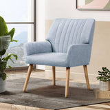 Darrahopens Furniture > Living Room Artiss Armchair Lounge Chair Armchairs Accent Chairs Sofa Couch Fabric Grey