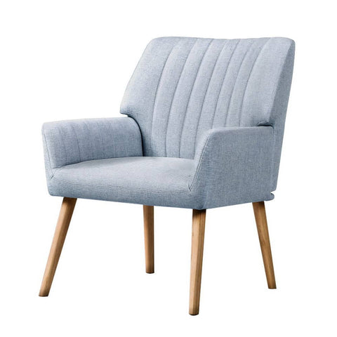Darrahopens Furniture > Living Room Artiss Armchair Lounge Chair Armchairs Accent Chairs Sofa Couch Fabric Grey