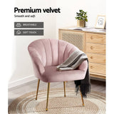 darrahopens Furniture > Living Room Artiss Armchair Lounge Chair Armchairs Accent Chairs Velvet Sofa Pink Couch