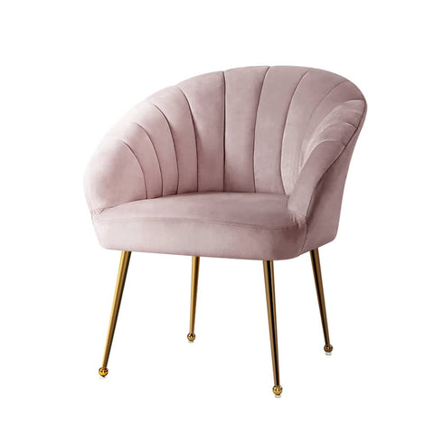 darrahopens Furniture > Living Room Artiss Armchair Lounge Chair Armchairs Accent Chairs Velvet Sofa Pink Couch