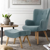 darrahopens Furniture > Living Room Artiss Armchair Lounge Chair Ottoman Accent Armchairs Sofa Fabric Chairs Blue