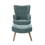 darrahopens Furniture > Living Room Artiss Armchair Lounge Chair Ottoman Accent Armchairs Sofa Fabric Chairs Blue
