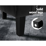 darrahopens Furniture > Living Room Artiss Armchair Lounge Chair Ottoman Tub Accent Chairs PU Leather Sofa Armchairs Black
