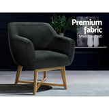 darrahopens Furniture > Living Room Artiss Aston Tub Accent Chair Charcoal