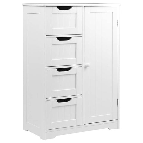 darrahopens Furniture > Living Room Artiss Bathroom Tallboy Storage Cabinet - White