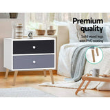 darrahopens Furniture > Living Room Artiss Bedside Tables Drawers Side Table Nightstand Lamp Side Storage Cabinet