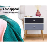 darrahopens Furniture > Living Room Artiss Bedside Tables Drawers Side Table Nightstand Lamp Side Storage Cabinet