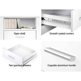 darrahopens Furniture > Living Room Artiss Bedside Tables Drawers Storage Cabinet Drawers Side Table White