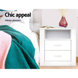 darrahopens Furniture > Living Room Artiss Bedside Tables Drawers Storage Cabinet Drawers Side Table White