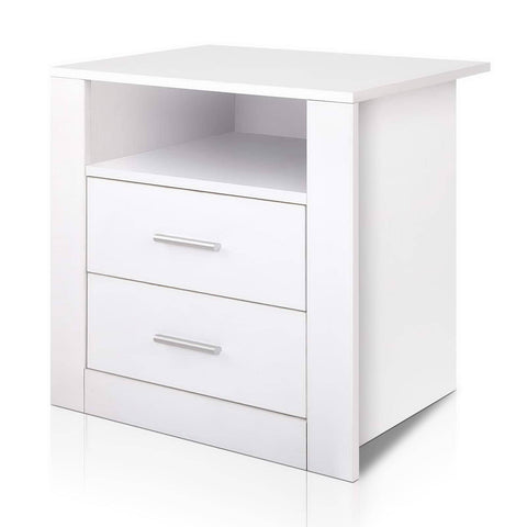darrahopens Furniture > Living Room Artiss Bedside Tables Drawers Storage Cabinet Drawers Side Table White