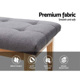 darrahopens Furniture > Living Room Artiss Bench Bedroom Benches Ottoman Upholstered Fabric Chair Foot Stool 120cm