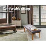 darrahopens Furniture > Living Room Artiss Bench Bedroom Benches Ottoman Upholstered Fabric Chair Foot Stool 120cm