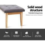 darrahopens Furniture > Living Room Artiss Bench Bedroom Benches Ottoman Upholstered Fabric Chair Foot Stool 120cm