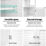 darrahopens Furniture > Living Room Artiss Buffet Sideboard Cabinet Kitchen Bathroom Storage Cupboard Hallway White Shelf