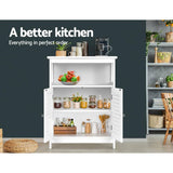 darrahopens Furniture > Living Room Artiss Buffet Sideboard Cabinet Kitchen Bathroom Storage Cupboard Hallway White Shelf