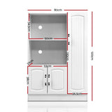 darrahopens Furniture > Living Room Artiss Buffet Sideboard Cabinet Storage Cupboard Doors White Kitchen Hallway