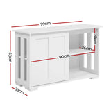 darrahopens Furniture > Living Room Artiss Buffet Sideboard Cabinet White Doors Storage Shelf Cupboard Hallway Table White
