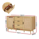 darrahopens Furniture > Living Room Artiss Buffet Sideboard Rattan Furniture Cabinet Storage Hallway Table Kitchen