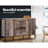 darrahopens Furniture > Living Room Artiss Buffet Sideboard Storage Cabinet Industrial Rustic Wooden