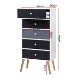 darrahopens Furniture > Living Room Artiss Chest of Drawers Dresser Table Tallboy Storage Cabinet Furniture Bedroom