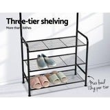 darrahopens Furniture > Living Room Artiss Clothes Rack Coat Stand Garment Portable Hanger Airer Organiser Shoe Storage Metal Black