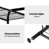 darrahopens Furniture > Living Room Artiss Clothes Rack Coat Stand Garment Portable Hanger Airer Organiser Shoe Storage Metal Black