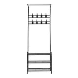 darrahopens Furniture > Living Room Artiss Clothes Rack Coat Stand Garment Portable Hanger Airer Organiser Shoe Storage Metal Black