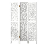 Darrahopens Furniture > Living Room Artiss Clover Room Divider Screen Privacy Wood Dividers Stand 3 Panel White