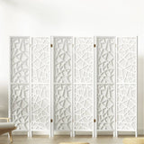 Darrahopens Furniture > Living Room Artiss Clover Room Divider Screen Privacy Wood Dividers Stand 6 Panel White