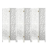 Darrahopens Furniture > Living Room Artiss Clover Room Divider Screen Privacy Wood Dividers Stand 6 Panel White