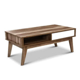 darrahopens Furniture > Living Room Artiss Coffee Table 2 Storage Drawers Open Shelf Scandinavian Wooden White
