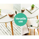 darrahopens Furniture > Living Room Artiss Coffee Table Round Side End Tables Bedside Furniture Wooden Scandinavian