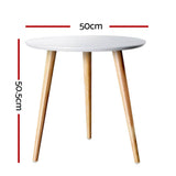 darrahopens Furniture > Living Room Artiss Coffee Table Round Side End Tables Bedside Furniture Wooden Scandinavian