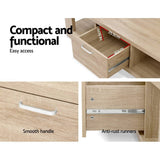 darrahopens Furniture > Living Room Artiss Coffee Table Wooden Shelf Storage Drawer Living Furniture Thick Tabletop