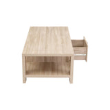 darrahopens Furniture > Living Room Artiss Coffee Table Wooden Shelf Storage Drawer Living Furniture Thick Tabletop